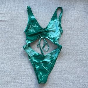 frankies bikinis cute aqua one piece swimsuit